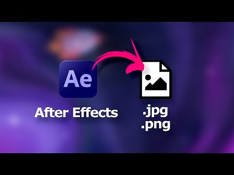 How to Export Single Frame as JPG or PNG in After Effects | AE Tutorial for Beginners