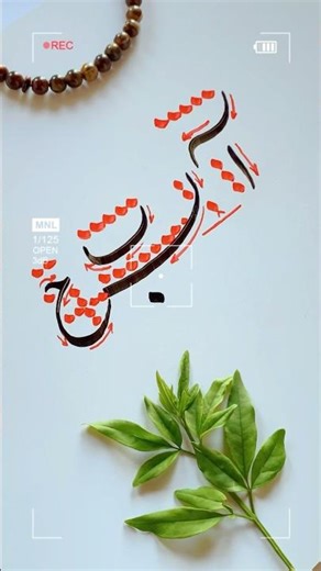 🖋️ First Lesson: Alif, Baa, and Jeem in Nastaliq Calligraphy #art #shorts