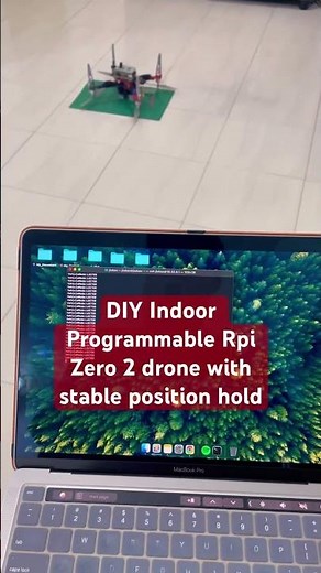 DIY Indoor Programmable Raspberry Pi Zero 2 drone with stable position hold.
