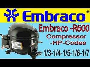 embraco r600 compressor hp codes