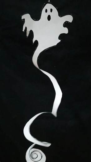 Diy Spiral ghost 👻 Easy halloween decor ideas #shorts #craft #halloween