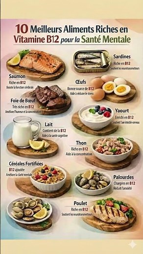 Vitamine B12 : Les 10 Meilleurs Aliments pour Cerveau et Nerveux.