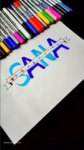 🔥 Stylish "Sana" Name Calligraphy | Creative Hand Lettering Tutorial ✨