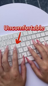 110pcs Keyboard Stickers for Long Nails, Clear Raised Glass Key Covers, No-Residue, Easy to Apply, Reusable, for Desktop Keyboards, External Keyboards, Calculators