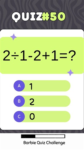 Can You Solve This? 🤯 Barbie Math Challenge 2÷1−2+1=? | Only Geniuses Get It!