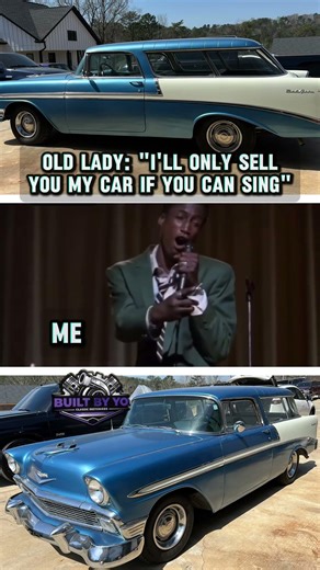 Old Lady: “I’ll only sell you my car if you can sing”