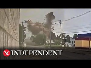 Moment house explodes, killing 3, in Indiana