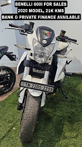 BENELLI 600I FOR SALES IN CHENNAI 2020 MODEL SECOND OWNER IXIL EXHAUST & STOCK EXHAUST AVAILABLE INSURANCE CURRENT 21K KMS EXPECTED PRICE - 5.75L ( NEGOTIABLE ) BOTH BANK & PRIVATE FINANCE AVAILABLE 9150139911 PRE-OWNED BIKES AT BEST PRICE AND GOOD CONDITION IN CHENNAI THE BIKE SHOP VENKATA SAMADHI STREET OTTERI PURASAWALKAM Contact 9150139911 DM ONLY FOR BIKE/CAR/SHOP PROMOTIONS (PAID) WHATSAPP ARK DIARIES 7200407426 | Anand Ramakrishnan Ark