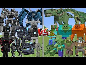 ALL EEEAB'S MOBS VS ALL MUTANT ZOMBIES MOBS BATTLE IN MINECRAFT