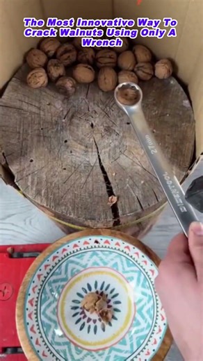 The Most Innovative Way To Crack Walnuts Using Only A Wrench