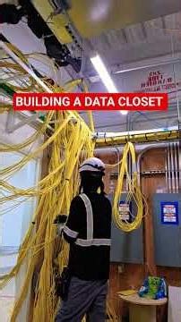 Data Closet Cable Management #datacenter #cabling #lowvoltage #cort45 #bluecollar