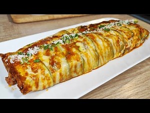 I've never tasted this incredibly tasty zucchini roll like this! A must-try recipe!