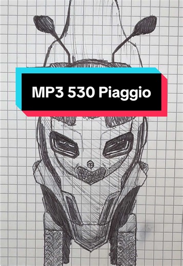Dessin du MP3 530 Piaggio : Tutoriel détaillé