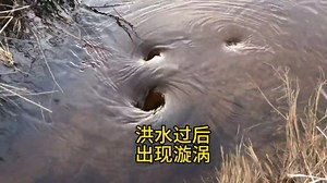 洪水过后出现不明漩涡，这是什么情况谁能解释下！