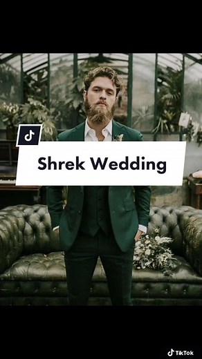The content no one asked for 💚 #shrek #shreklife #shrekwedding #ogre #greenwedding #forestwedding #weddingtiktok #nerdywedding #cosplaywedding #emeraldwedding #shrekinthesky #weirdwedding #uniquewedding #weddinngideas #swamplife