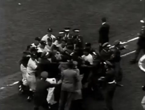 ALSO TODAY IN BOOM HISTORY: 10/8/1956: The Yankee’s Don Larsen pitches the only perfect game in World Series history. And that's Yogi Berra jumping up & down & hugging Larsen. | BoomUnderground.com