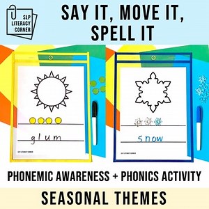 Say It, Move It, Spell It Phonemic Awareness Phonics Activity