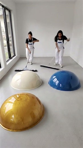 Amazing Epoxy Floor Coating Process | Satisfying Self Leveling Floor Finish 😍 #epoxyfloor