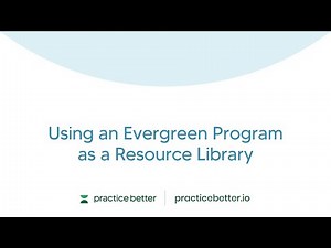 Using an Evergreen Program as a Resource Library