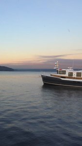 Living the good life aboard the R-31 This 31-foot tug’s got all you need to escape land and enjoy life on the water: a private stateroom with an enclosed head, a full galley with a propane stove and oven, and a convertible dinette that sleeps two. #rangertugs #R31 #galley #stateroom #goodlife #tuglife | Ranger Tugs