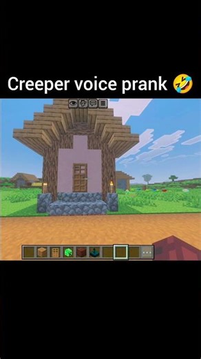 Fake Creeper Voice 😈 | Friend Got Scared 💀 #MinecraftShorts