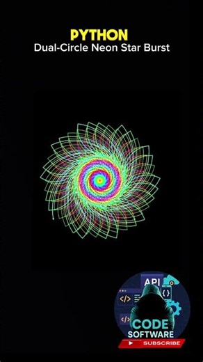 Python - Dual Circle Neon Star Burst