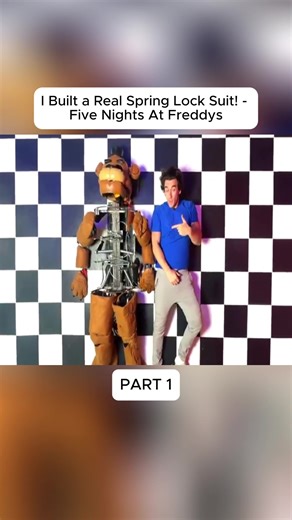 I Built a Real Spring Lock Suit! -Five Nights At Freddys #fyp #viral #Foryou #foryoupage