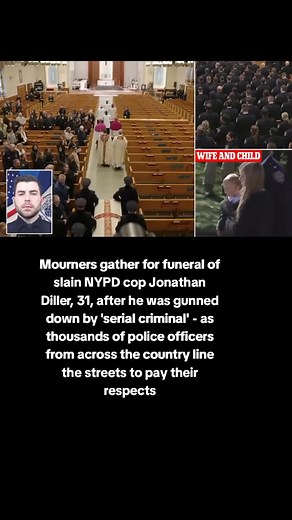 Mourners gather for of slain cop 31, after he was gunned down by 'serial criminal' - as thousands of police officers from across the country line the streets t_7352202649602739499 #NYPD #funeral #JonathanDiller | Urban Nomads