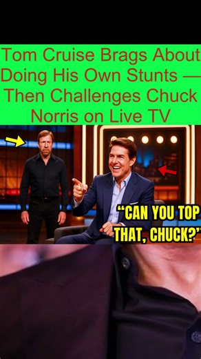 Tom Cruise Brags About Doing His Own Stunts — Then Challenges Chuck Norris on Live TV #talkshow #drama #tomcruise