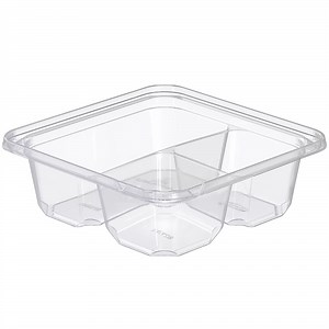 Dart TamperGuard 3-Compartment Tamper-Resistant, Tamper-Evident Container - 300/Case