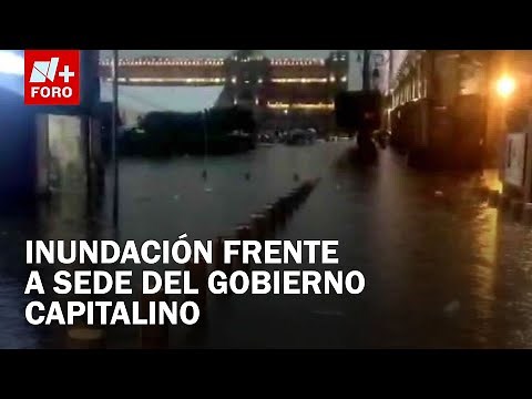 Lluvia supera 70 milímetros y provoca inundación en Zócalo de la CDMX - Las Noticias