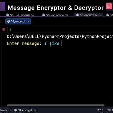 🔐💻 Message Encryptor & Decryptor in Python!#tanishadeval#python#shorts#coding