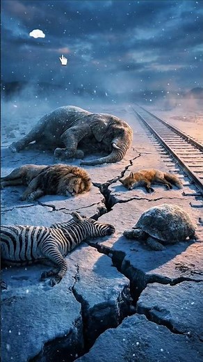 Animals dying from the cold #animals #tree #cartoon