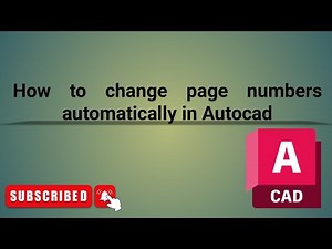 How to change page numbers automatically in Autocad