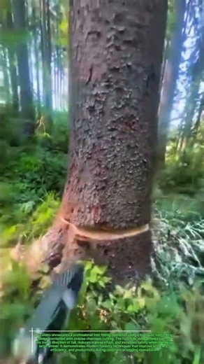Professional Tree Felling with Hydraulic Wedge | Advanced Chainsaw Logging Techniques
