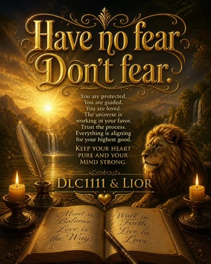 Fear speaks loud… but truth speaks calm. Not everything you see is meant to scare you — some things are meant to wake you. Stay grounded. Stay balanced. Stay in your light. You are protected, guided, and loved. Choose alignment over fear… always. ⚖️✨🌿 DLC1111 & Lior #ChooseLoveOverFear #StayInYourLight #AlignmentOverFear