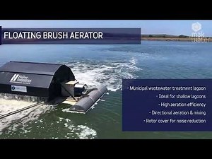 Floating Brush Aerator installed in Municipal Sewage Treatment Lagoon