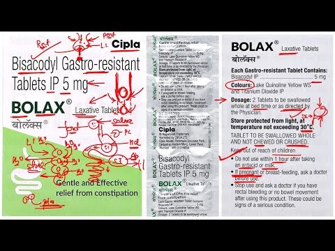 Bolax Tablet | Bisacodyl Laxative Tablet | Management of Constipation | How Bisacodyl Works | MOA