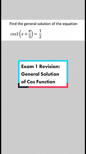 Math Methods Exam 1 Revision: Trigonometry