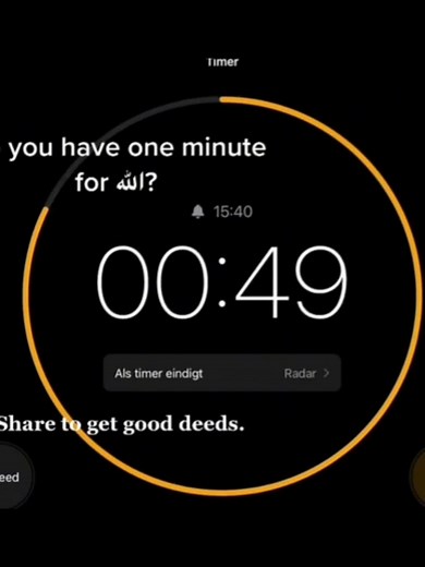 One Minute Countdown for Reflection and Good Deeds