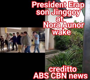 Pres Erap and son Jinggoy at Nora Aunor wake | Rosana Sanchez