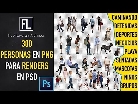 300 Personas en png para añadir a tus renders con Photoshop