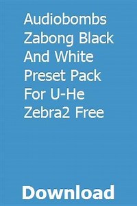 Zebra 2 Vst Presets Free Download