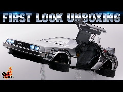 Hot Toys DeLorean Time Machine Back to the Future II Unboxing | First Look