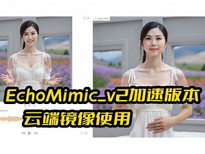 EchoMimic_v2加速版本,云端镜像的使用,6步迭代8G显存可玩,2秒视频只需要20秒即可渲染完成,唇形同步,唇形合成,数字人,音频驱动图片_哔哩哔哩_bilibili