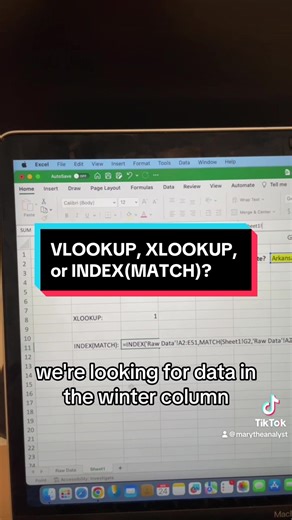 Comparing VLOOKUP, XLOOKUP, and INDEX MATCH in Excel