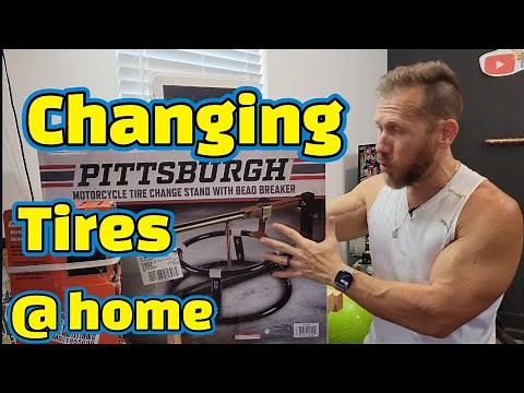 Setting up Harbor Freight's Tire Change Stand and Debeading The Tires