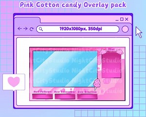 Pink Cotton Candy Twitch Overlay / Stream Graphics / Cute / Streamer / Pink / Pastel / Aesthetic - Etsy Canada