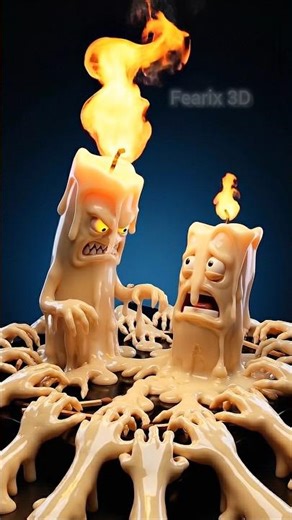 Melting Candle Monsters Go Crazy 😱🕯️ | 3D Horror Comedy