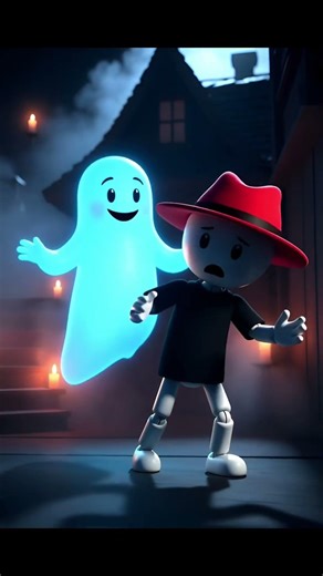 Stick Man Entered a Haunted House 😱👻 | #Shorts #StickMan #HauntedHouse #SpookyStickMan